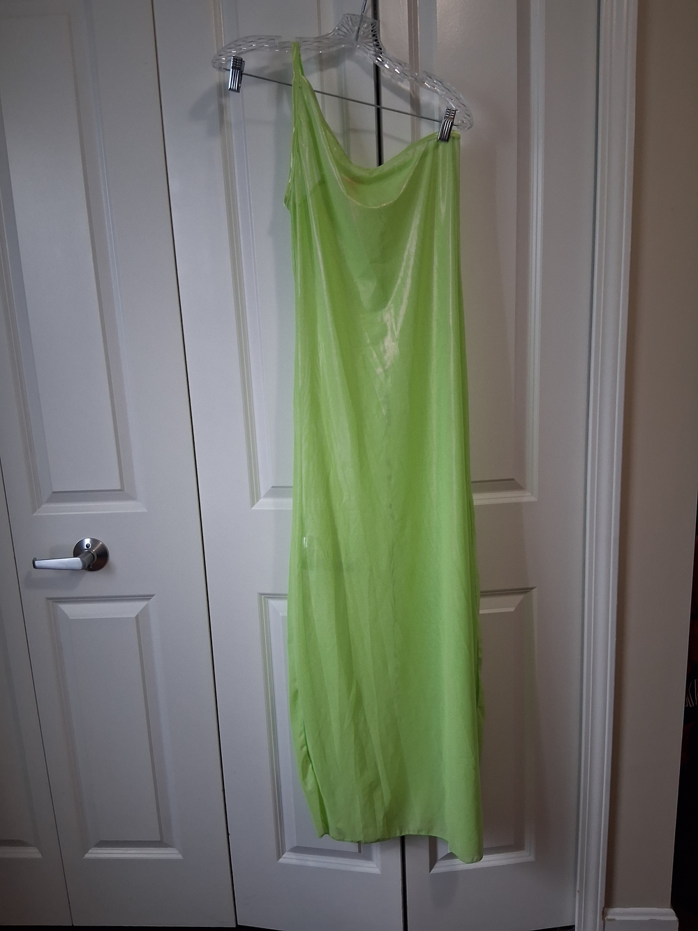 Sugar Thrillz Neon Lime Mesh Slip Dress